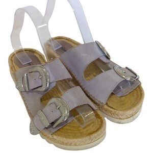 Free People Womens Sandals Chunky Madrid Slide Shoes Espadrilles Size 38